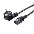 LinkIT strømkabel CEE 7/7 - C13 svart 1m Vinklet Schuko - C13 | PVC | 3x0,75mm²
