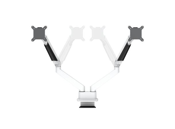 Multibrackets Bordstativ side by side Hvit, Vesa 75 ,100, 20Kg 15-32" 