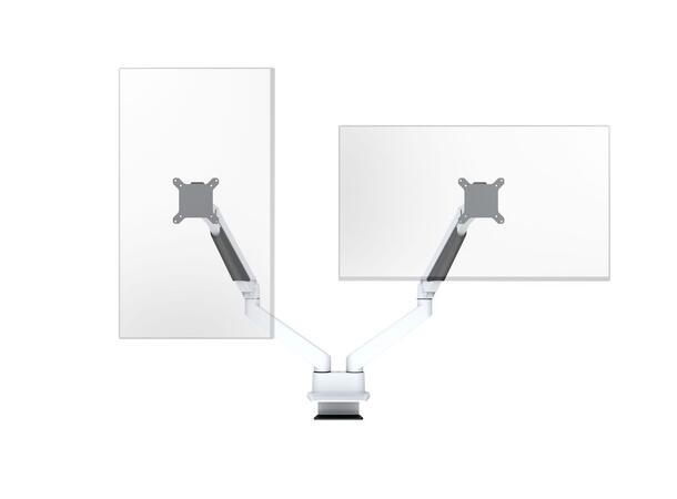 Multibrackets Bordstativ side by side Hvit, Vesa 75 ,100, 20Kg 15-32" 