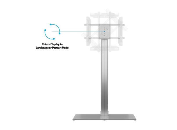Multibrackets Gulvstativ 180 HD single Sølv, 60Kg, 800x400, 55-80" 
