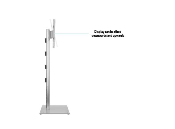 Multibrackets Gulvstativ 180 HD single Sølv, 60Kg, 800x400, 55-80" 