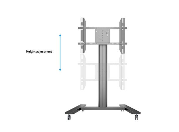 Multibrackets Gulvtralle Public 145 Sort, 800x500,  max 60kg, 