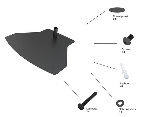 Multibrackets Pro Hylle Svart 