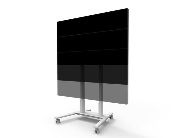 Multibrackets Tralle motor Floorstand 60 60Kg,65 cm høydejust, 37-90",Hvit 