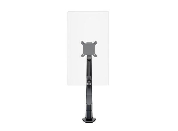 Multibrackets bordstativ gass arm single Svart, VESA 75, 100, 15-32", 10Kg 