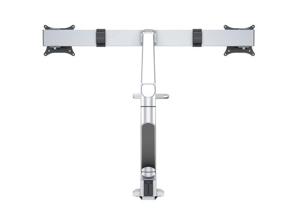Multibrackets bordstativ gass arm single Sølv, VESA 75-100, 14Kg, Duo Crossbar 2 