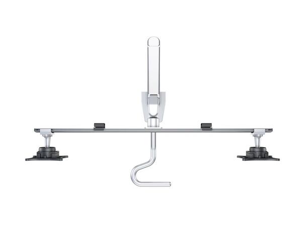 Multibrackets bordstativ gass arm single Sølv, VESA 75-100, 14Kg, Duo Crossbar 2 