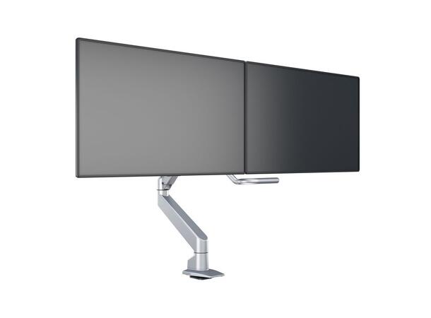 Multibrackets bordstativ gass arm single Sølv, VESA 75-100, 14Kg, Duo Crossbar 2 