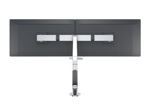 Multibrackets bordstativ gass arm single Sølv, VESA 75-100, 14Kg, Duo Crossbar 2 
