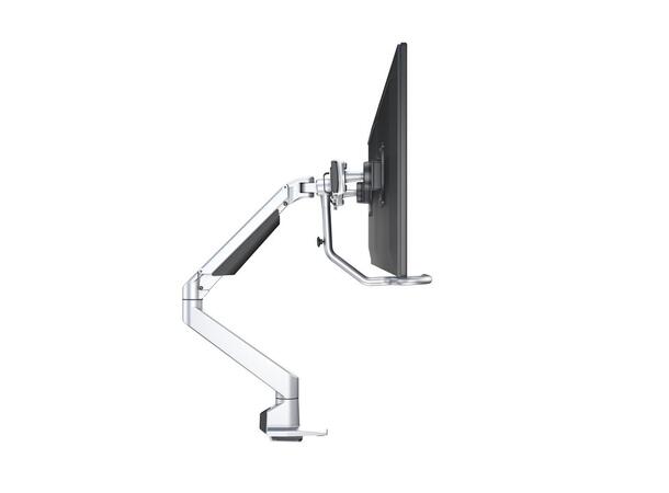 Multibrackets bordstativ gass arm single Sølv, VESA 75-100, 14Kg, Duo Crossbar 2 