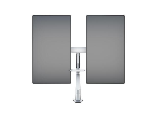 Multibrackets bordstativ gass arm single Sølv, VESA 75-100, 14Kg, Duo Crossbar 2 