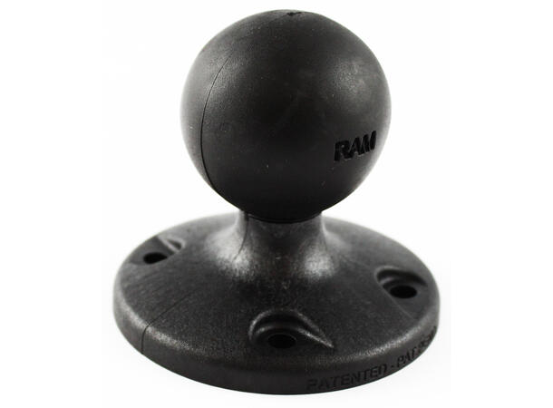RAM Mount Composite Round Plate wih Ball 1.5'' Rubber Ball / 2.5'' Base