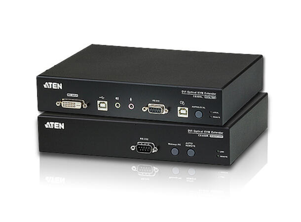 Aten KVM Fiber SM Extender USB CE690 DVI-D, USB, RS232, 20km SM, LC Simplex