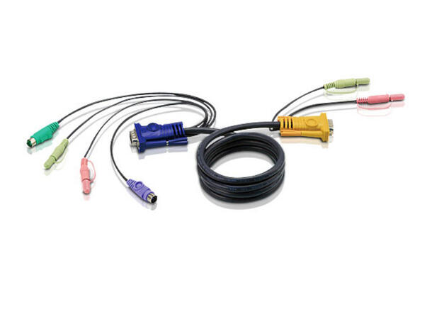 Aten KVM Kabel PS/2 1,8m 2L-5302P HDB VGA, PS/2, Lyd
