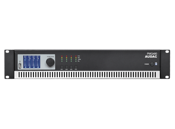 Audac Forsterker PMQ240 DSP 4x240W RMS 100V RS232 