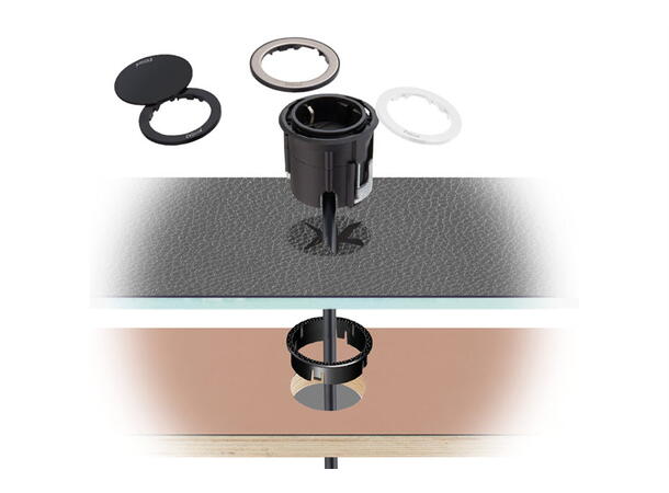 EVOline One 1x Stikk Sort | 1 x strømstikk 