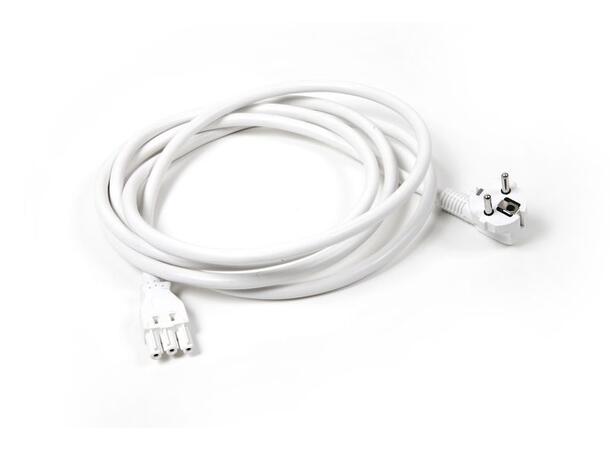 Evoline Strømkabel Schuko-GST18 Wieland GST18 stikk | Hvit | 7m 