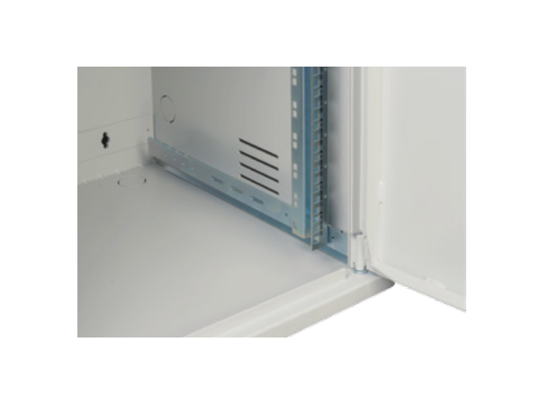 Lande Veggskap Grå 12U B600xD600 ANTIvandal|m/Kodelås 