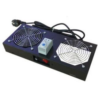 Lande Viftemodul for veggskap Svart 1 vifte | m/justerbar termostat