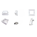 LinkIT Cat.6/6A STP Wall box 1 x RJ45 32mm deep , 86x86mm , Keystone
