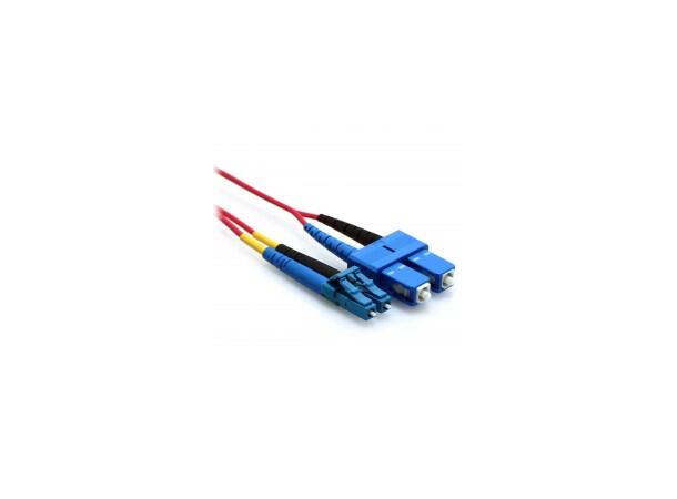 LinkIT fibersnor OS2 LC/SC 0.5m Duplex | SM | LSZH | Red