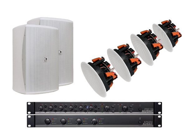 Lydpakke Styrerom 120m2 4xTNiC4, 2xTNi-W8, PZc504 W-S1, Switch 