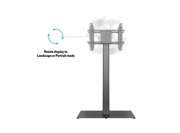 Multibrackets Gulvstativ 180 HD B2B Svart, 75Kg, 800x400, 55-80" 