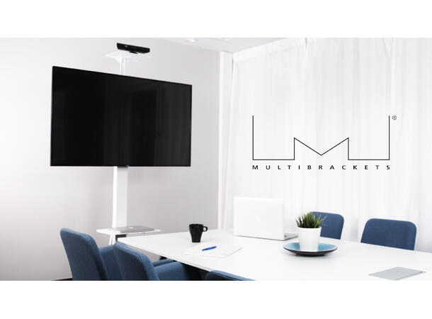 Multibrackets Gulvstativ Tilt & Roll Hvit, 400x400, 40Kg, 32-55" 