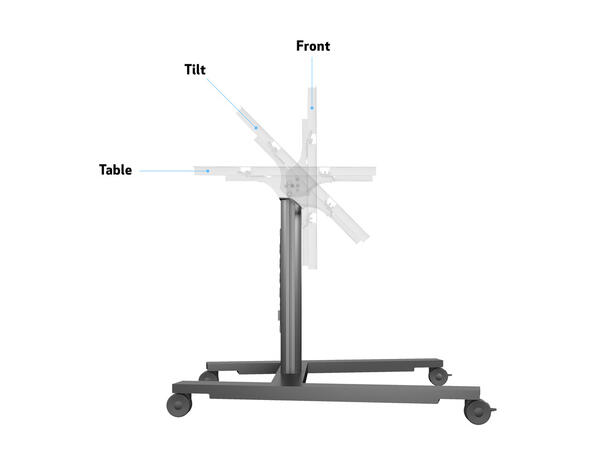 Multibrackets Gulvtralle 80 HD Svart, 32-55", 700x400, 90Kg 