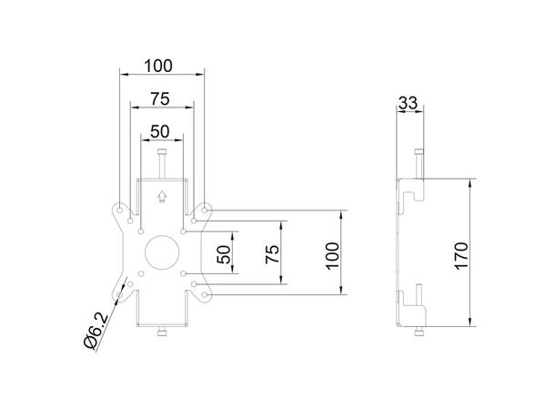 Multibrackets Monitor Mount Fixed Pro 75/100 