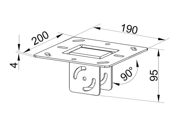 Multibrackets Pro Ceiling Plate 200Kg HD 