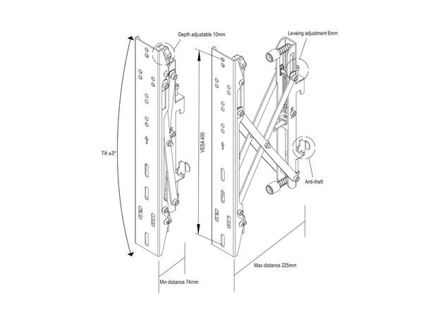 Multibrackets Pro Series Pop out 400 