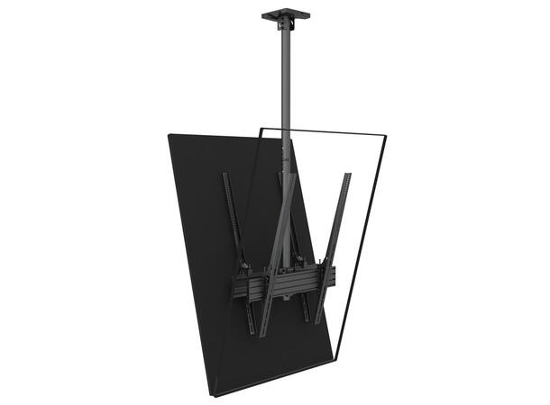 Multibrackets Pro takfeste B2B portrett Svart, 600x900, 90 Kg, 155cm, 40-75" 