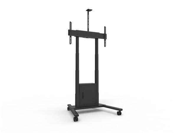 Multibrackets Tralle motor Floorstand120 120Kg,65 cm høydejust, 42-100",Svart 