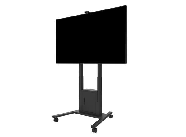 Multibrackets Tralle motor Floorstand120 120Kg,65 cm høydejust, 42-100",Svart 