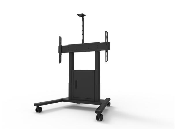 Multibrackets Tralle motor Floorstand120 120Kg,65 cm høydejust, 42-100",Svart 