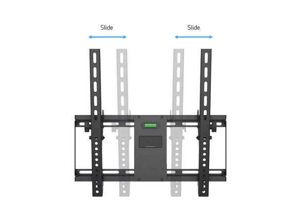 Multibrackets Veggfeste Medium tilt Svart,75Kg, 400x400, 32-65" 