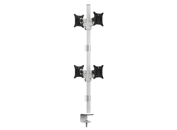 Multibrackets bordstativ Quad B2B Hvit, Officeline, VESA 75, 100, 15-30" 