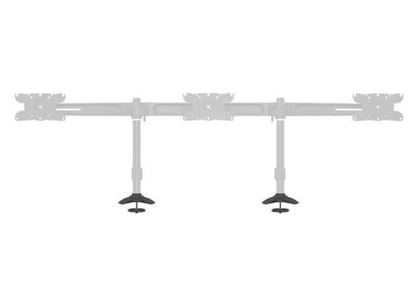 Multibrackets deskmount single/dual/trip Gjennom bordplate feste for bordstative