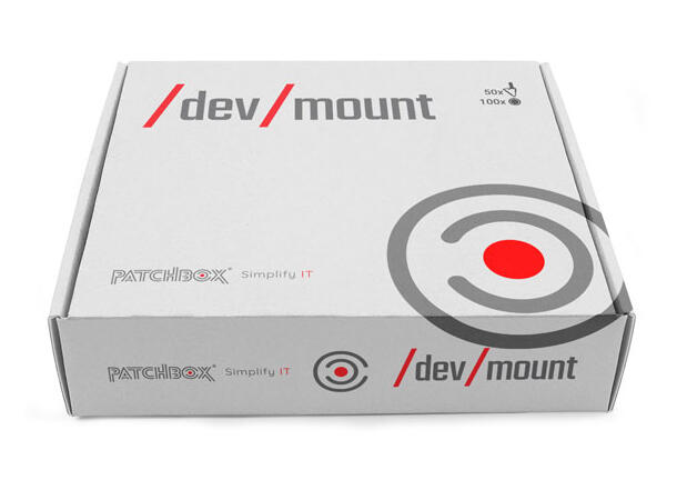 PATCHBOX /dev/mount 50 units Snap in rackmonteringbolt 1U 