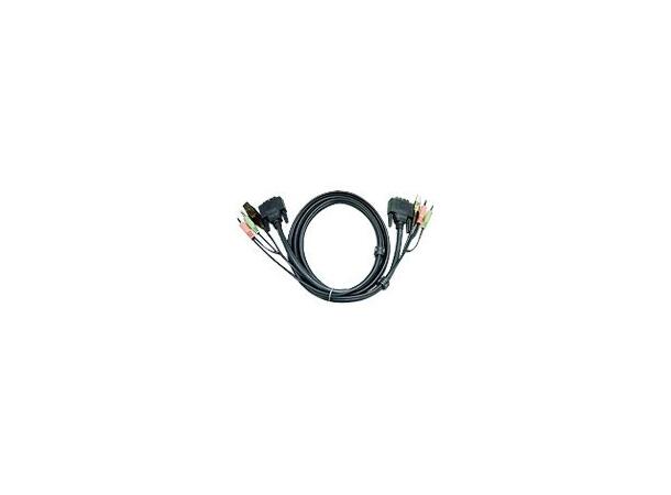 Aten KVM kabel type I   3,0m USB DVI USB, DVI, Minijack - USB, DVI, Minijack