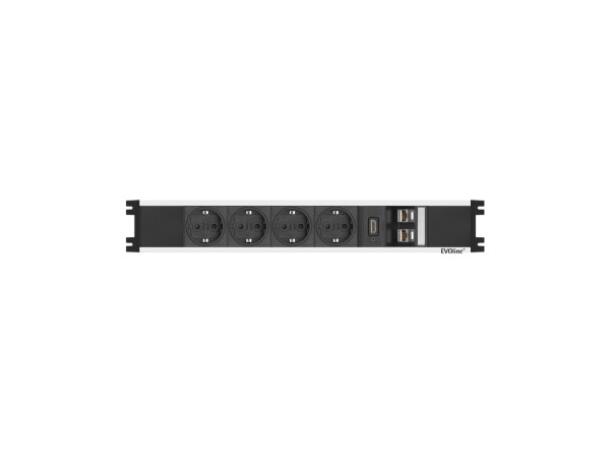 EVOline® U-Dock Multimedia 4x stikk | HDMI | 2xRJ45