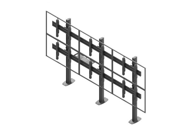 Edbak VideoVegg Stativ 50"-57" 3x2 Komplett. For festing i underlag 
