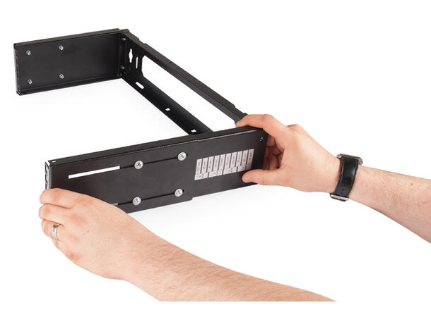 Lande Veggrack Svart  4U D250-430 Set&Stack 19"|Just. D250-D430|H195|Fp 