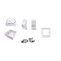 LinkIT Cat.6/6A STP Wall box 2 x RJ45 32mm deep , 86x86mm , Keystone