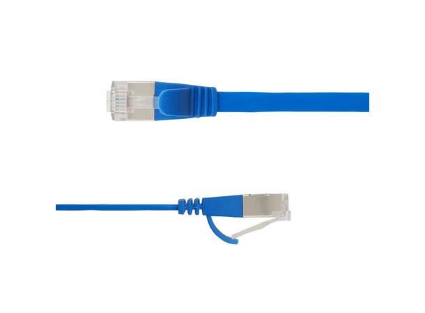 LinkIT Flat U/FTP Cat6a blå 2.5m AWG 32/7 , PVC , 1,85x6mm 