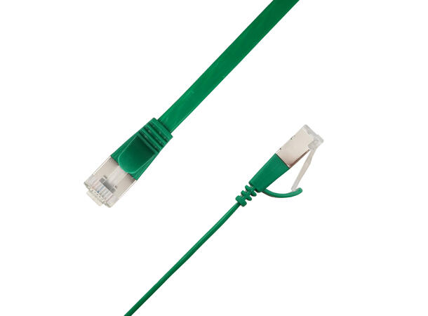 LinkIT Flat U/FTP Cat6a grønn 3.5m AWG 32/7 , PVC , 1,85x6mm 
