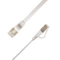 LinkIT Flat U/FTP Cat6a hvit 7.5m AWG 32/7 | PVC | 1,85x6mm