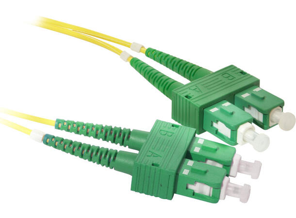 LinkIT fibersnor OS2 SC-APC/SC-APC 15m Duplex | SM | LSZH | Yellow