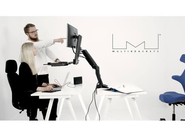 Multibrackets Flex Desk Workstation Sort , VESA 75x75 100x100, maks 11,4Kg 